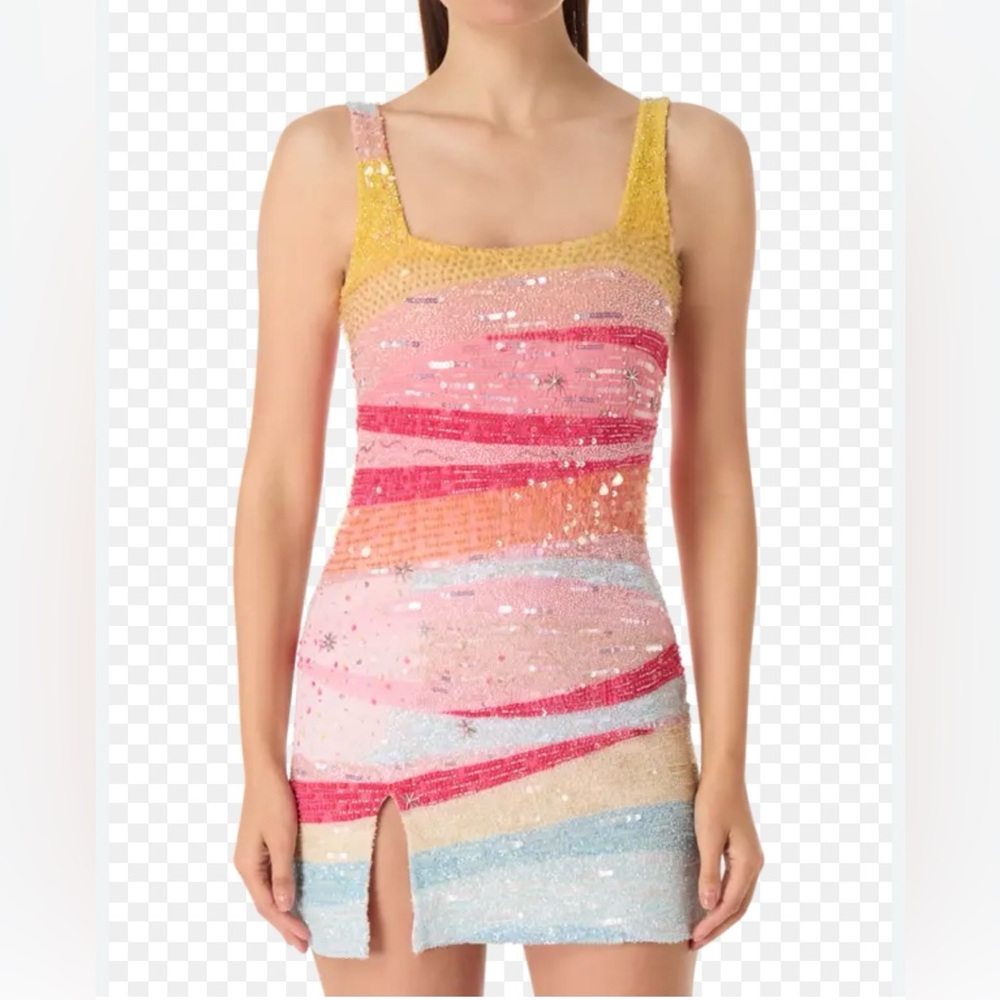 STAUD beaded colorful dress, size-small